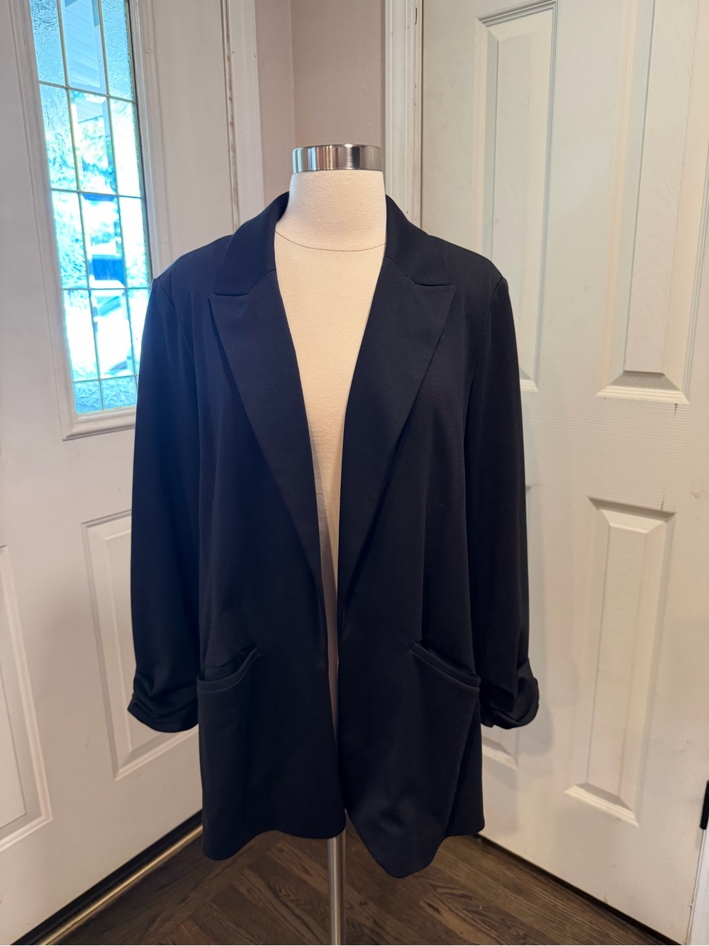 Nine West Black Open-Front Blazer Jacket